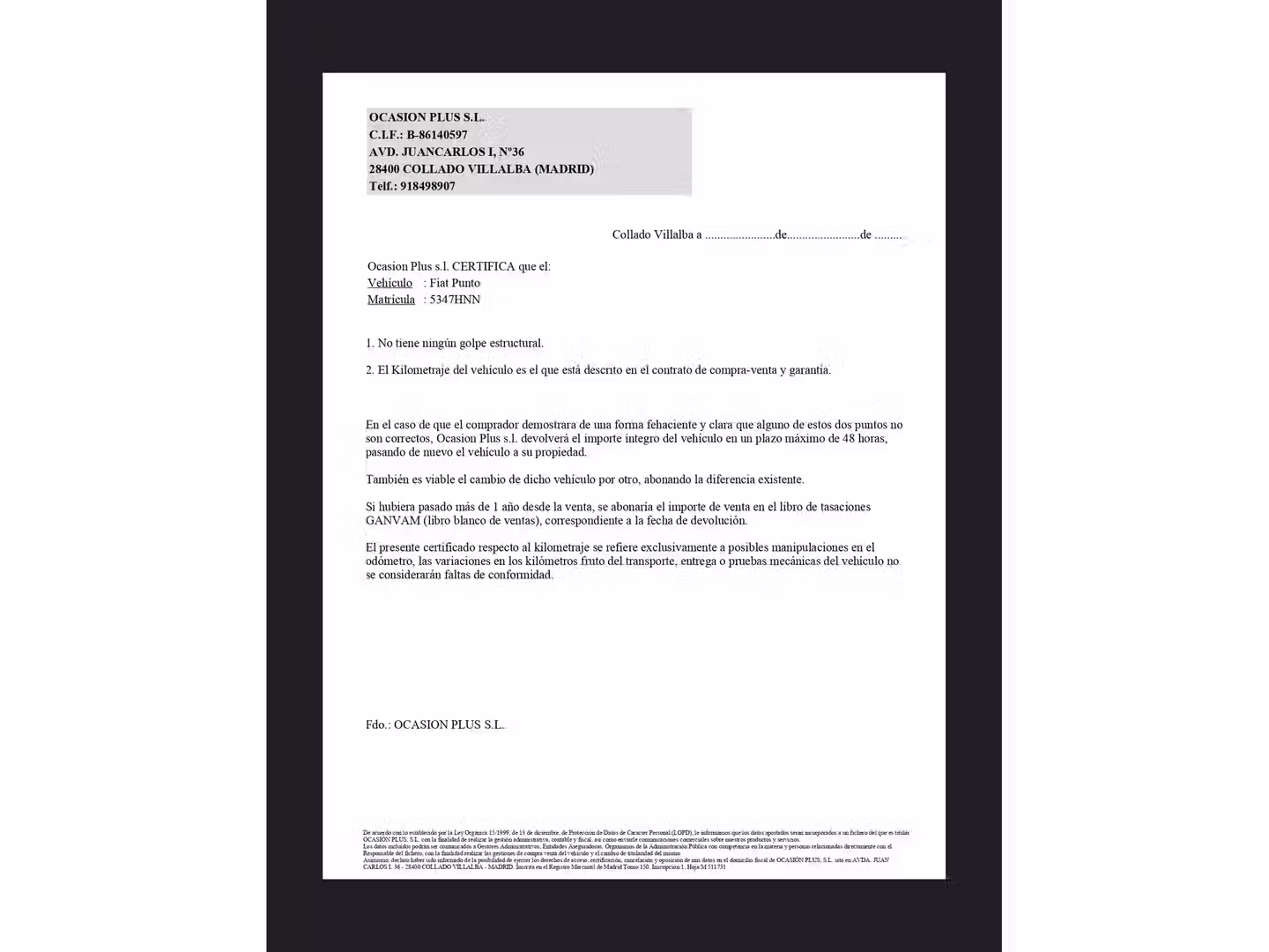 Certificado
