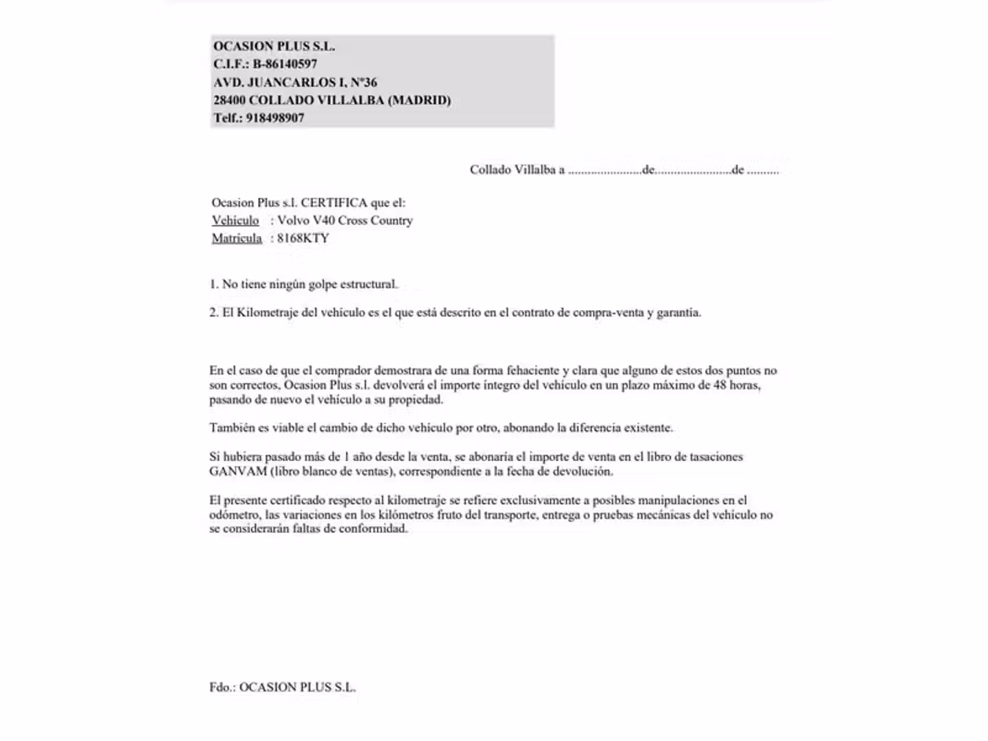 Certificado