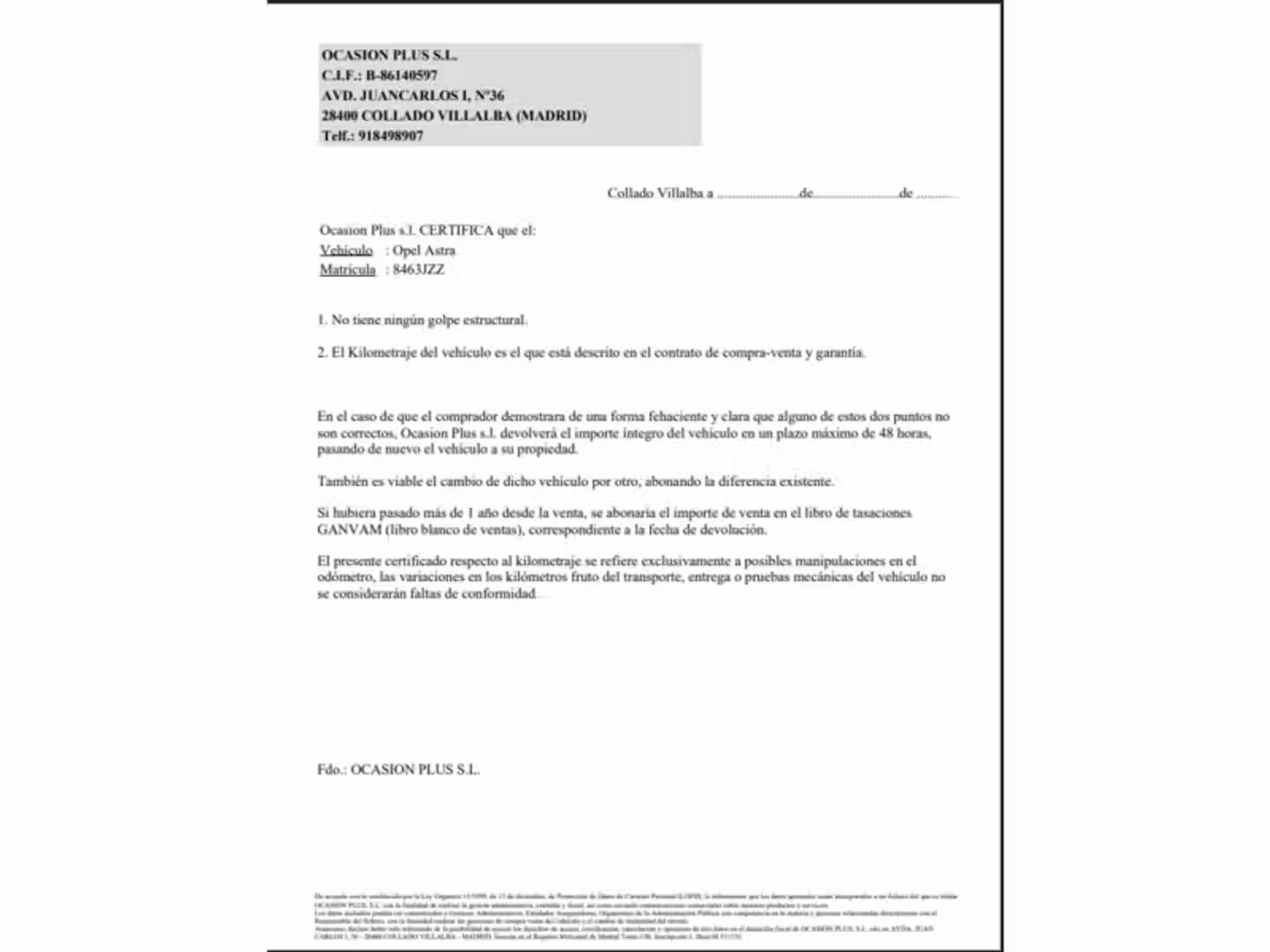 Certificado
