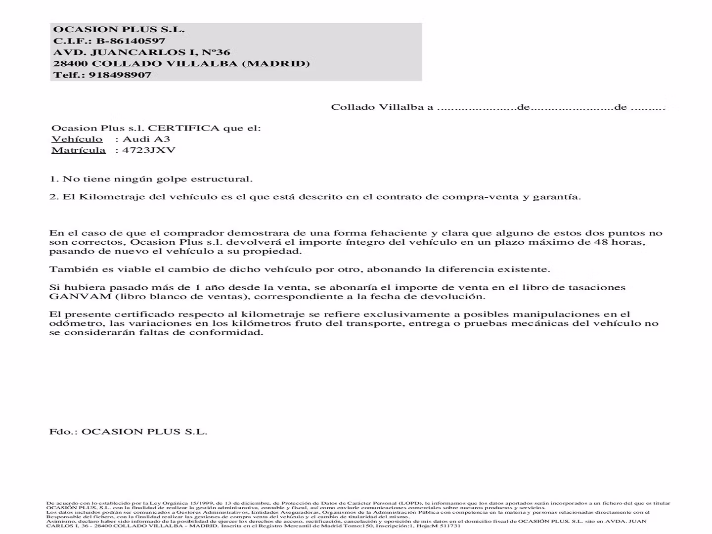 Certificado
