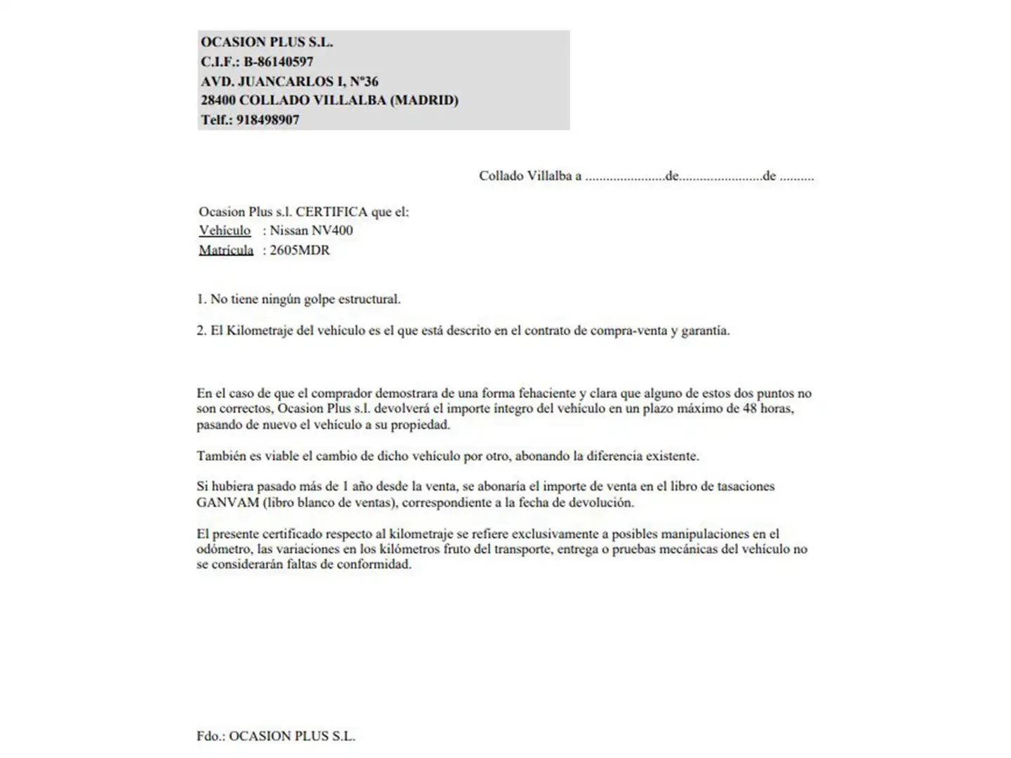 Certificado