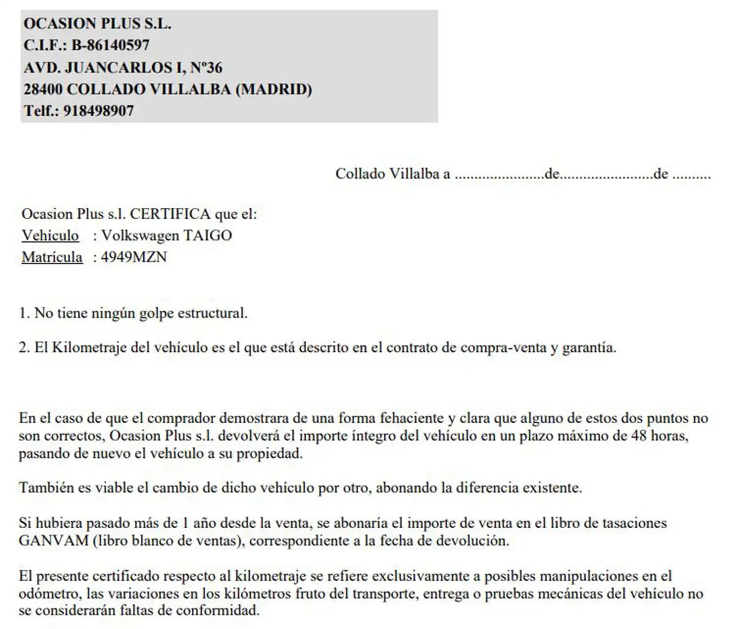 Certificado