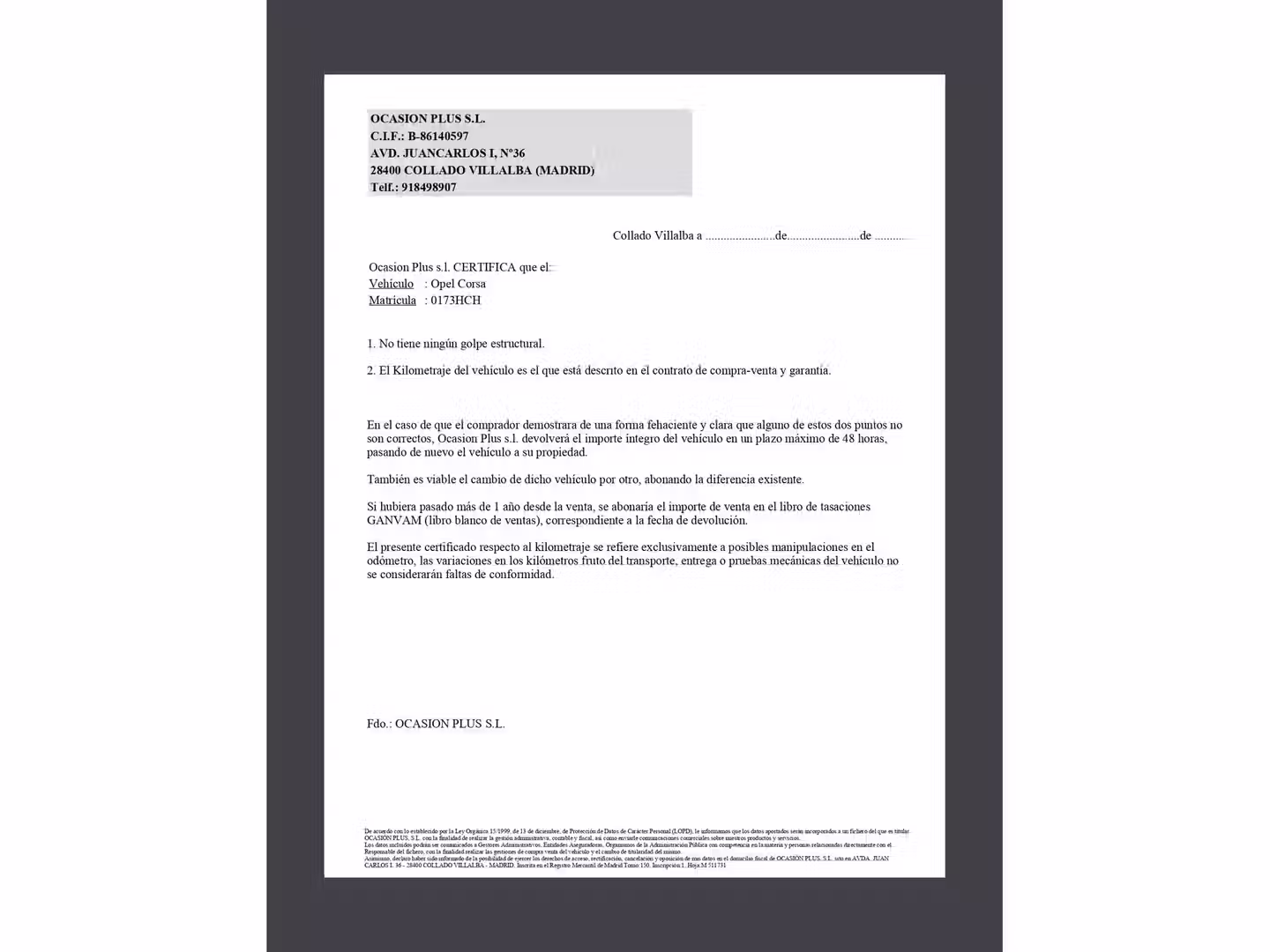 Certificado