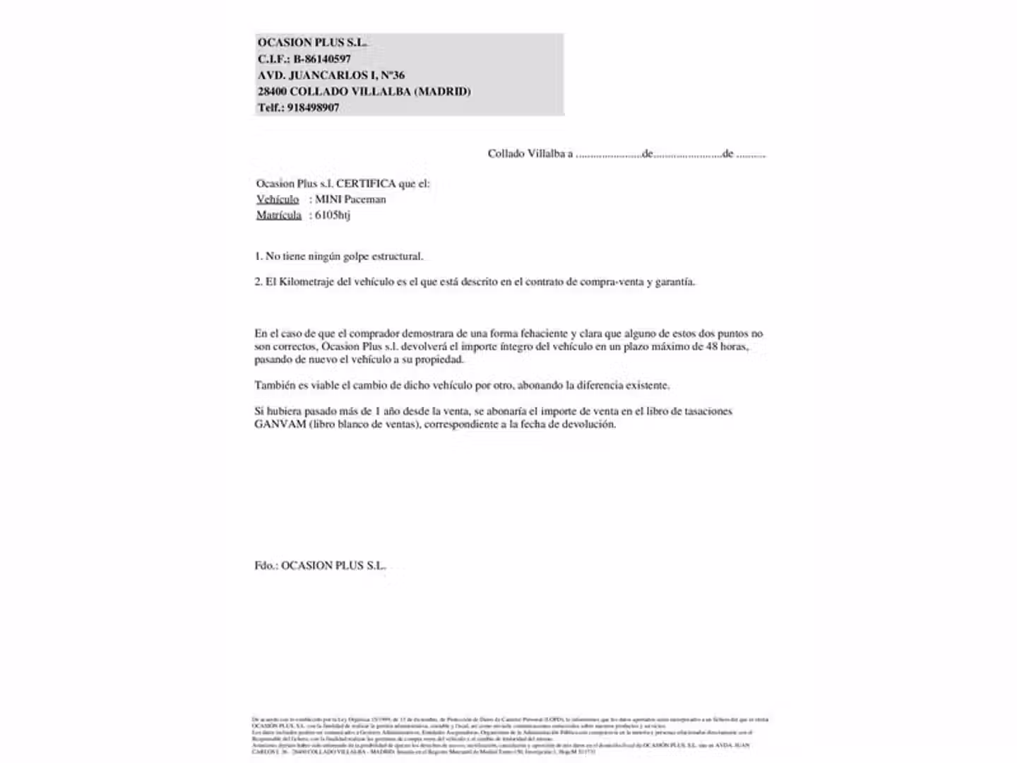 Certificado