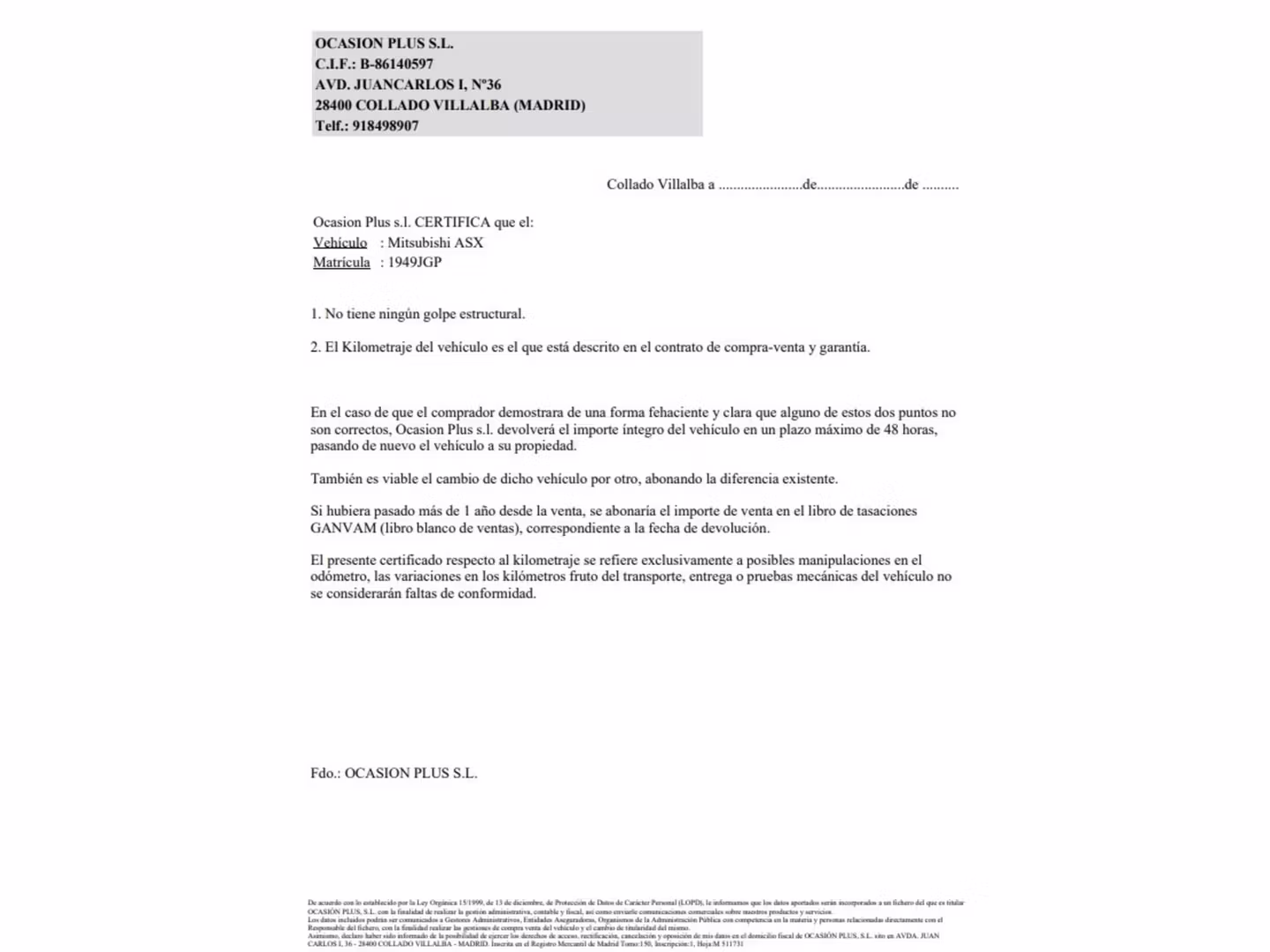 Certificado