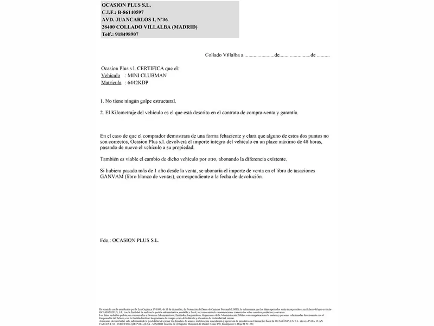 Certificado
