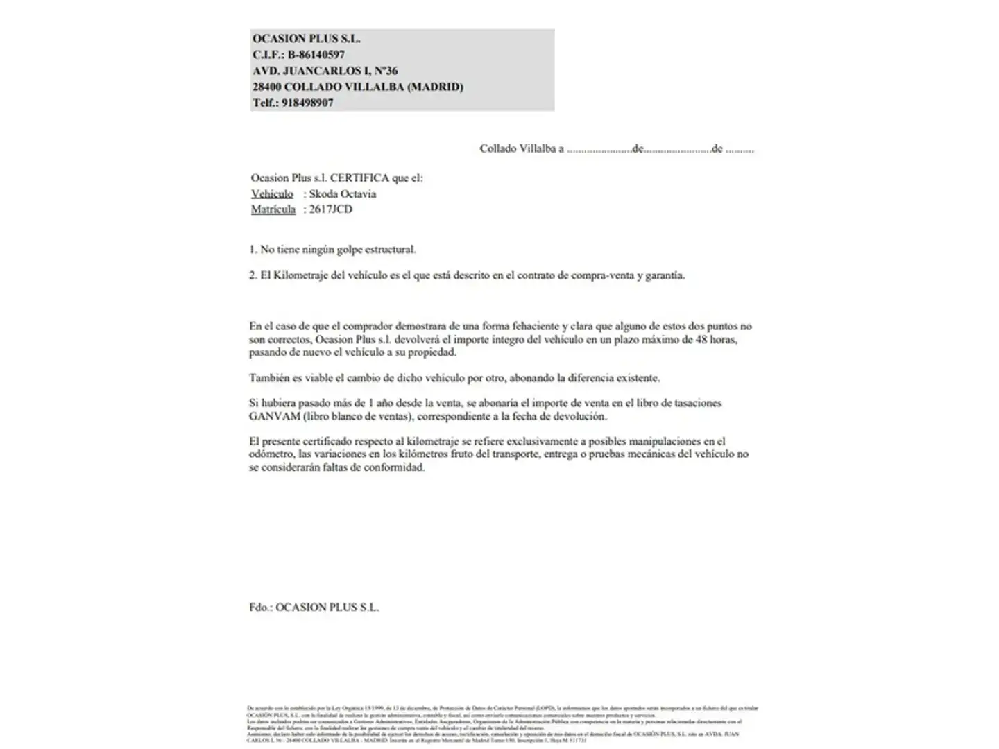 Certificado