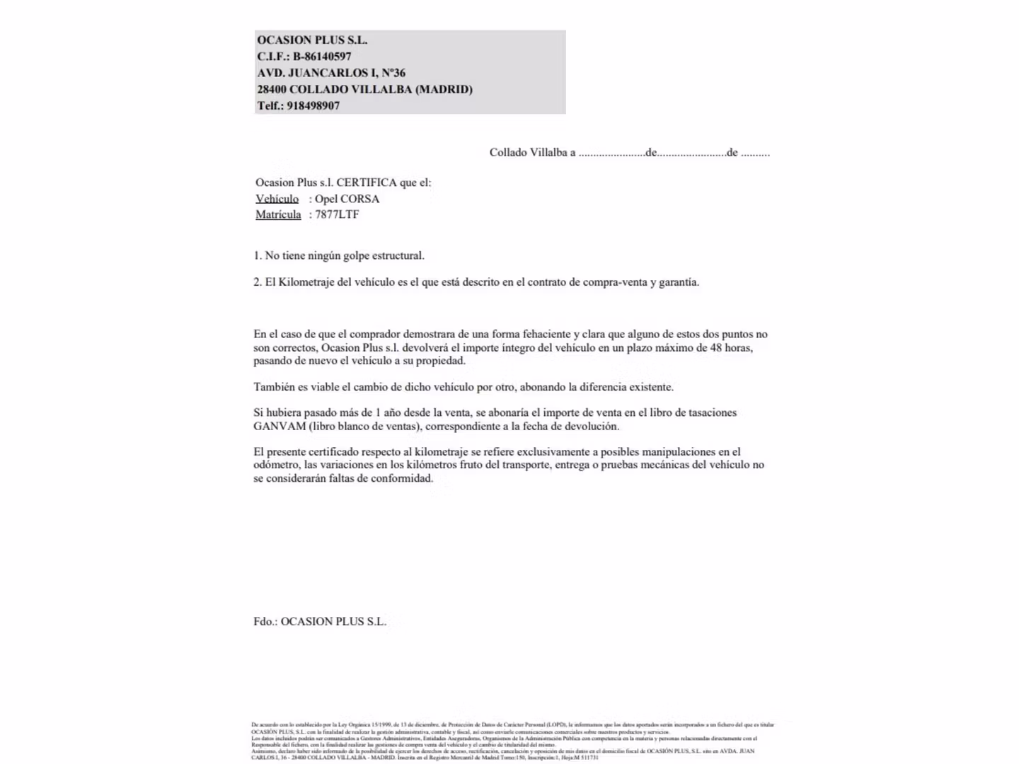 Certificado