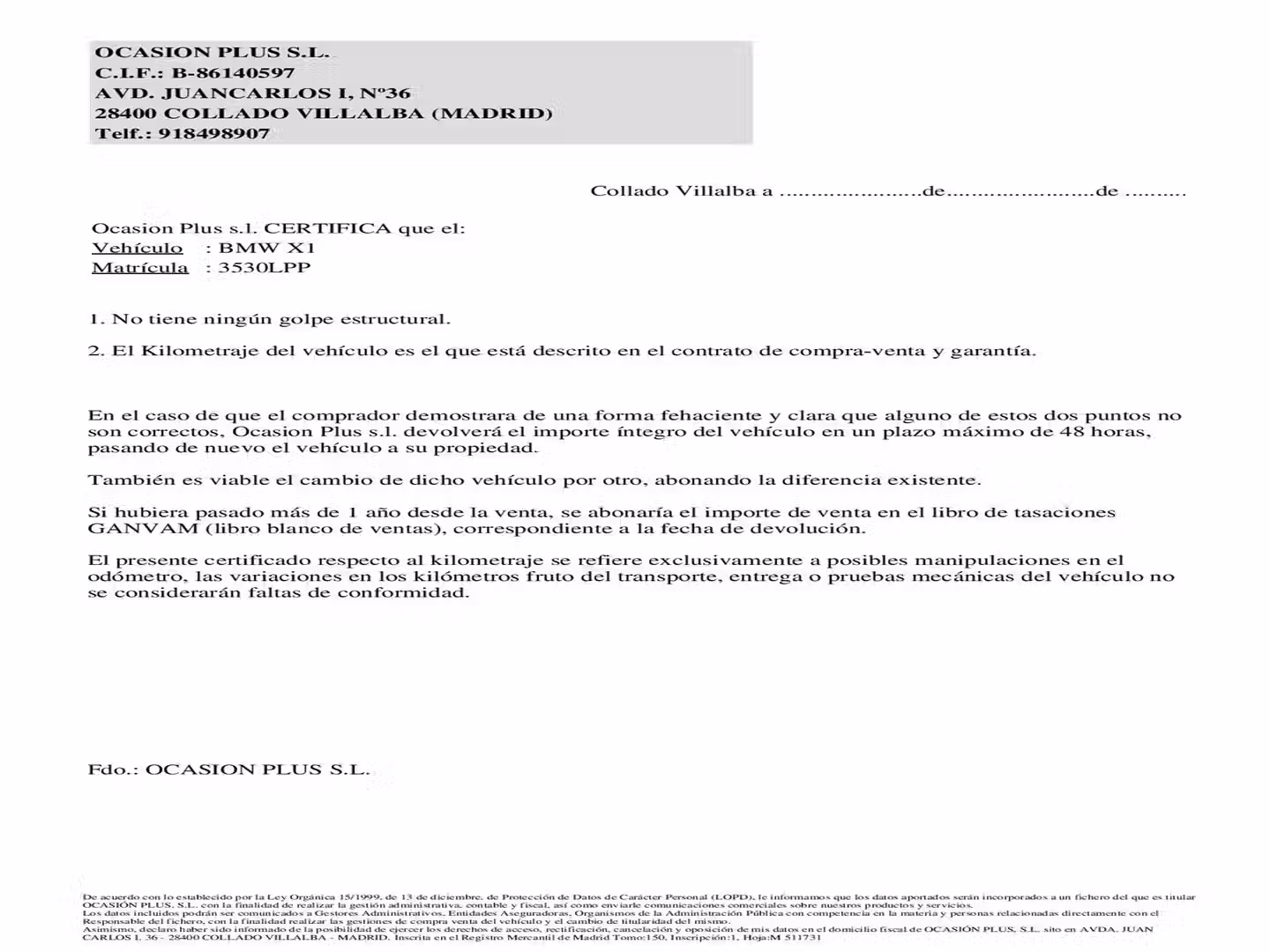 Certificado
