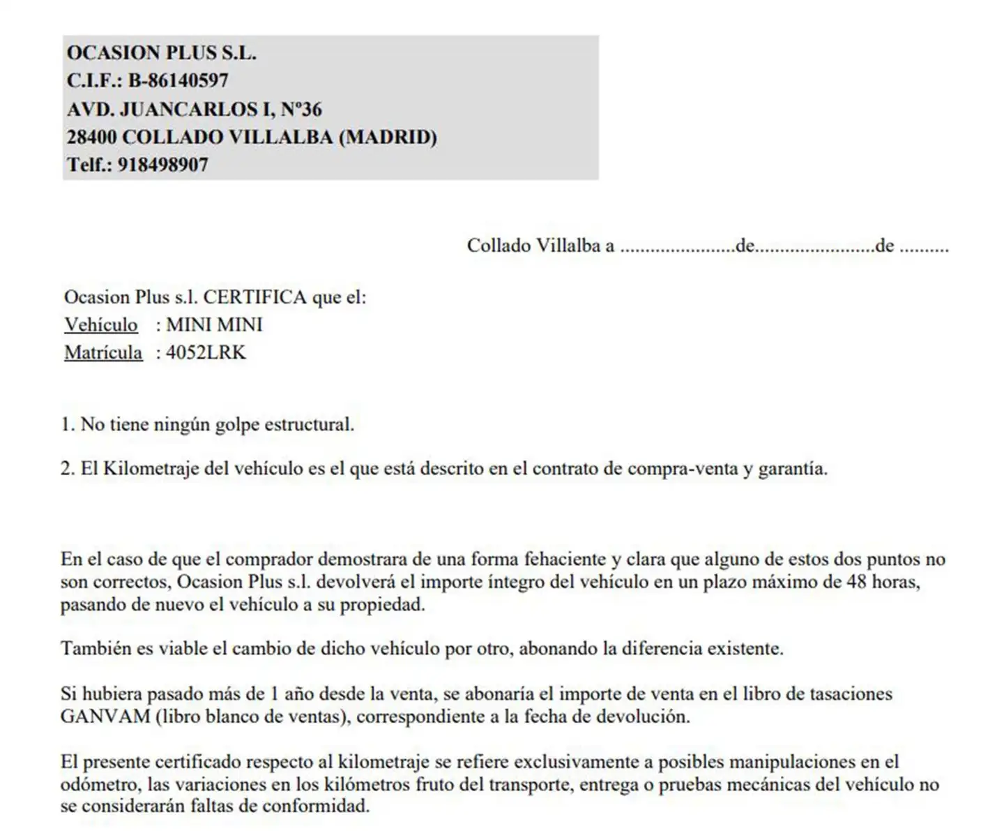 Certificado