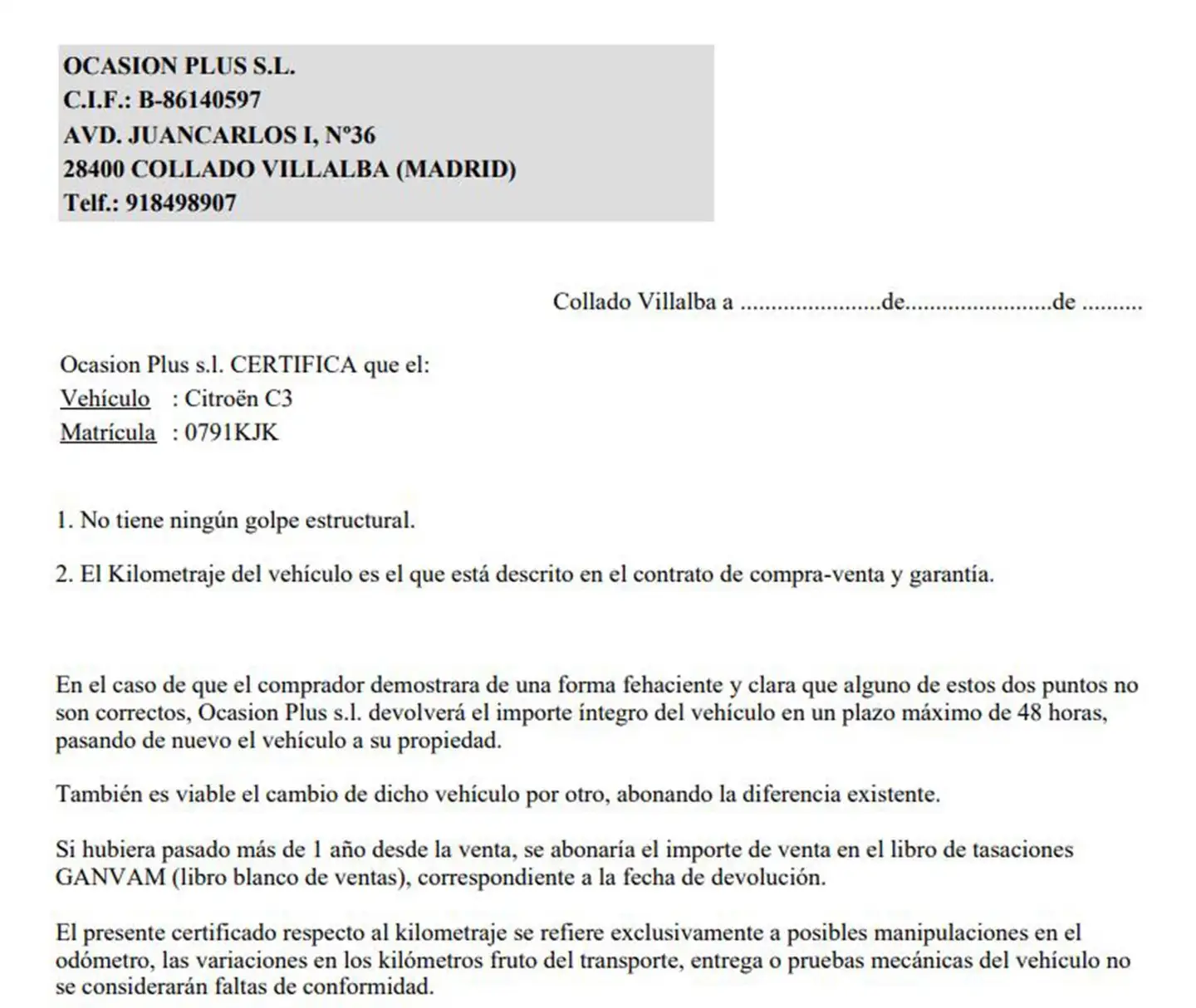 Certificado