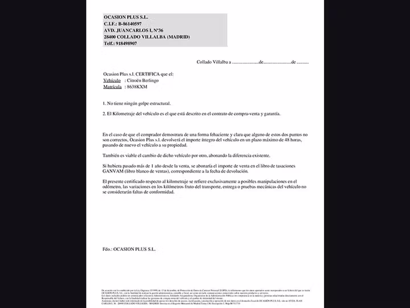 Certificado