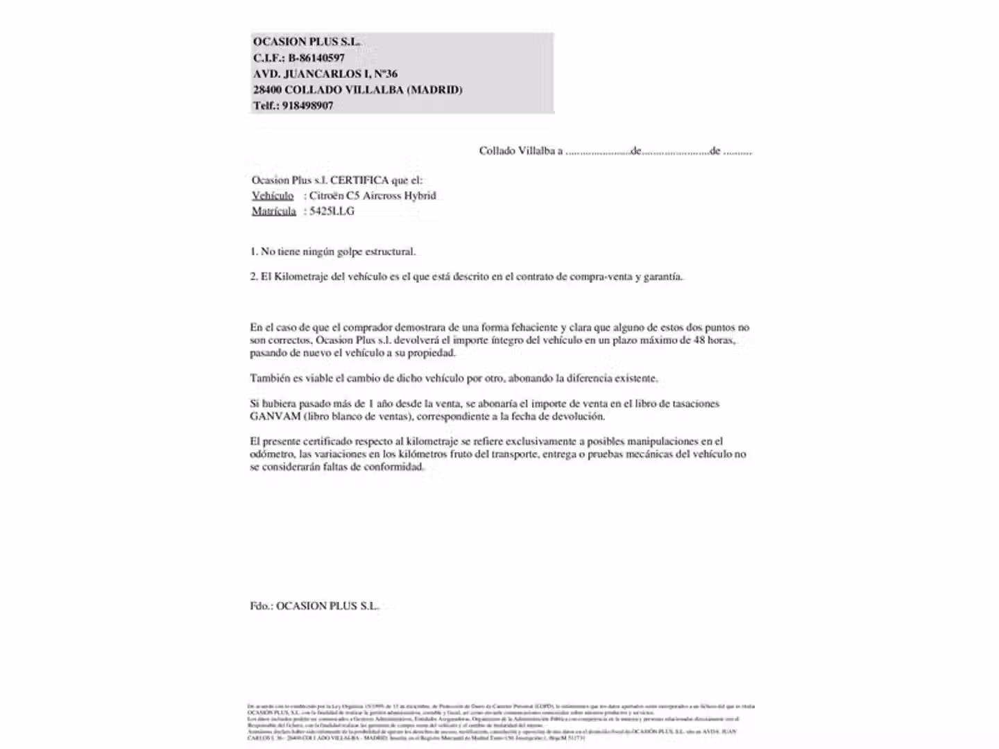 Certificado