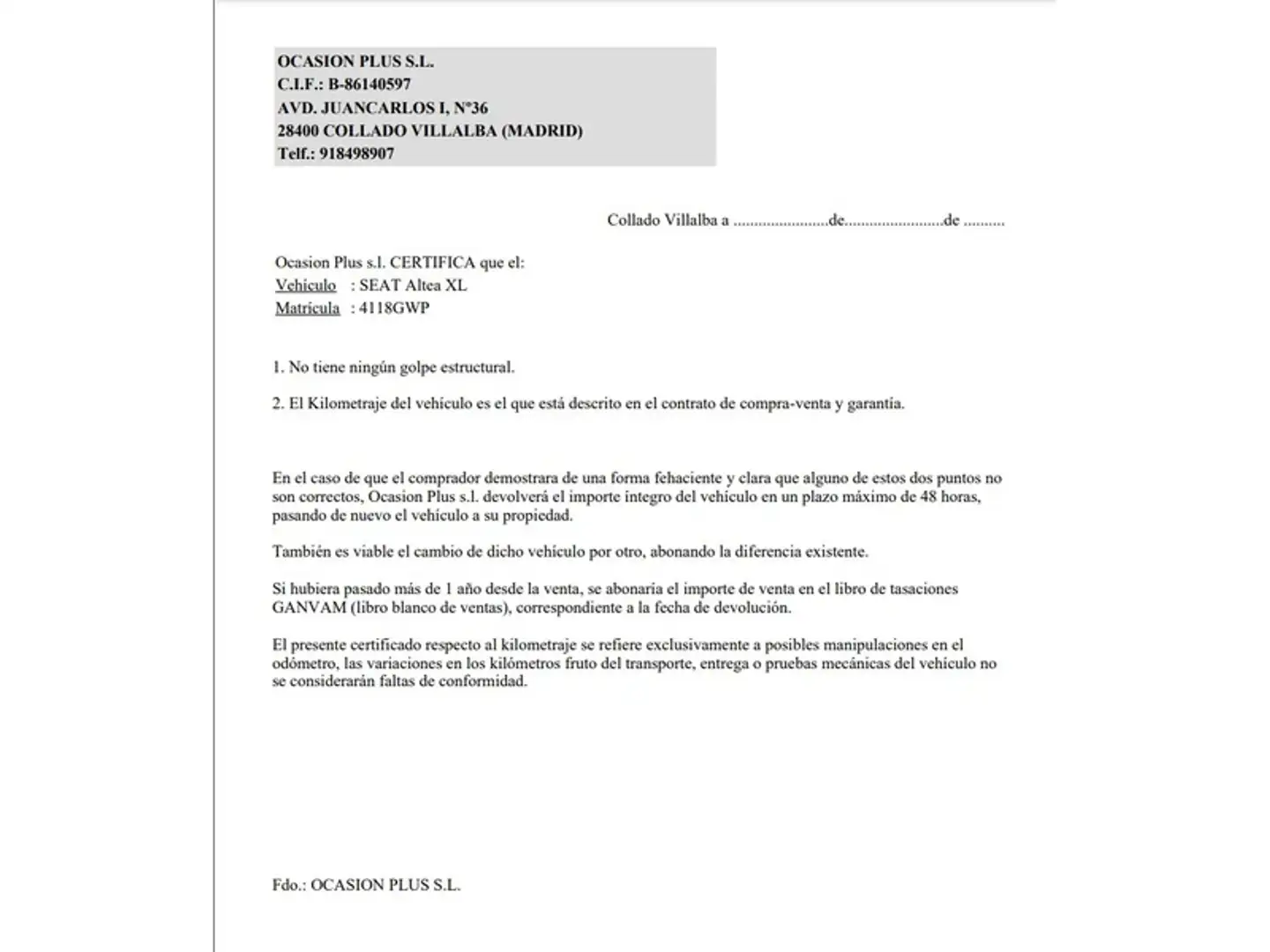 Certificado
