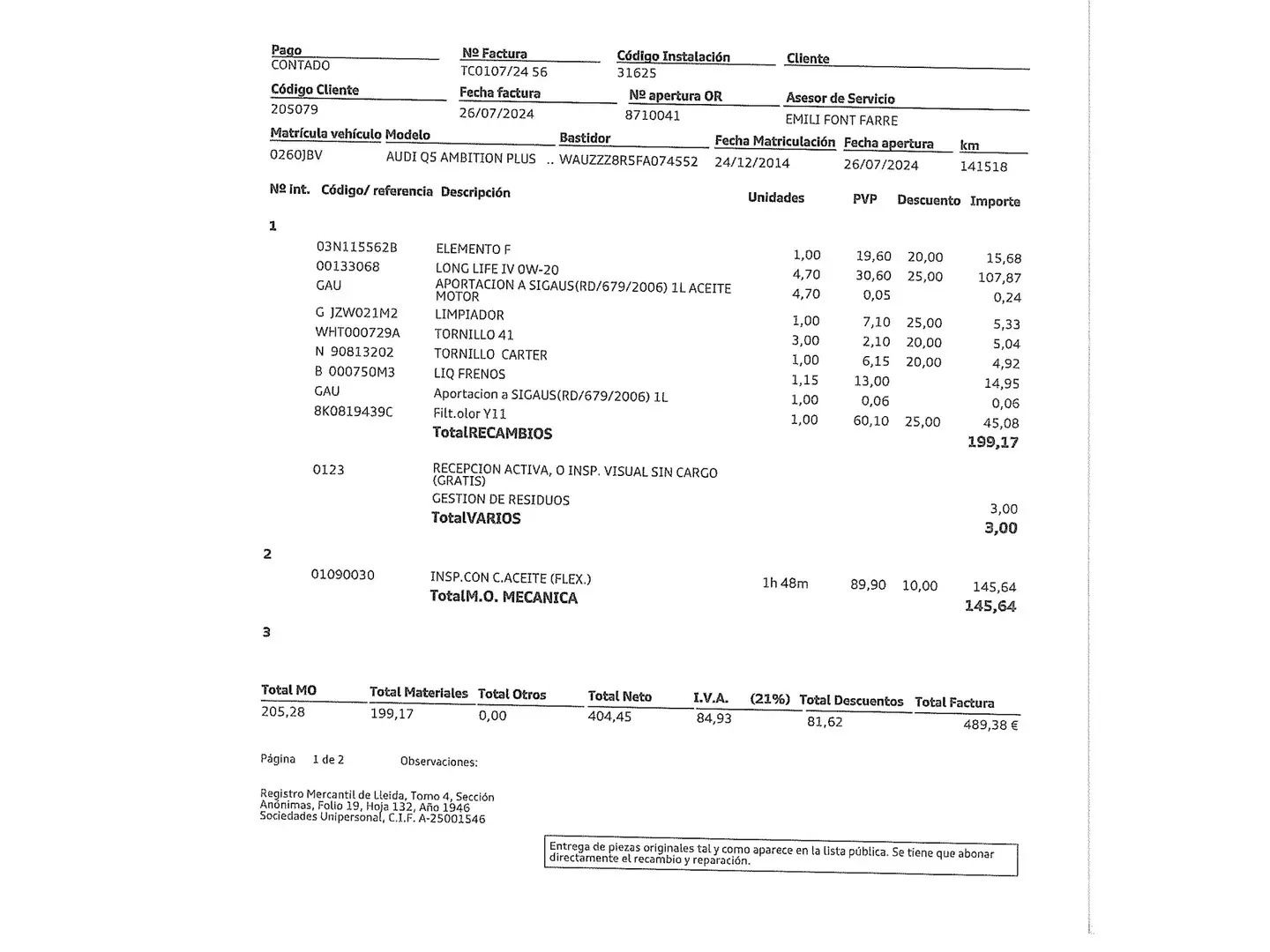 Mantenimiento