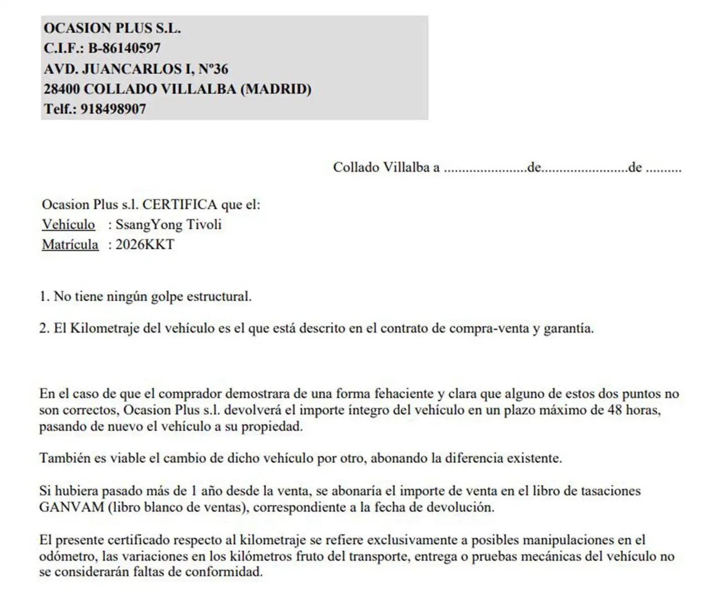 Certificado