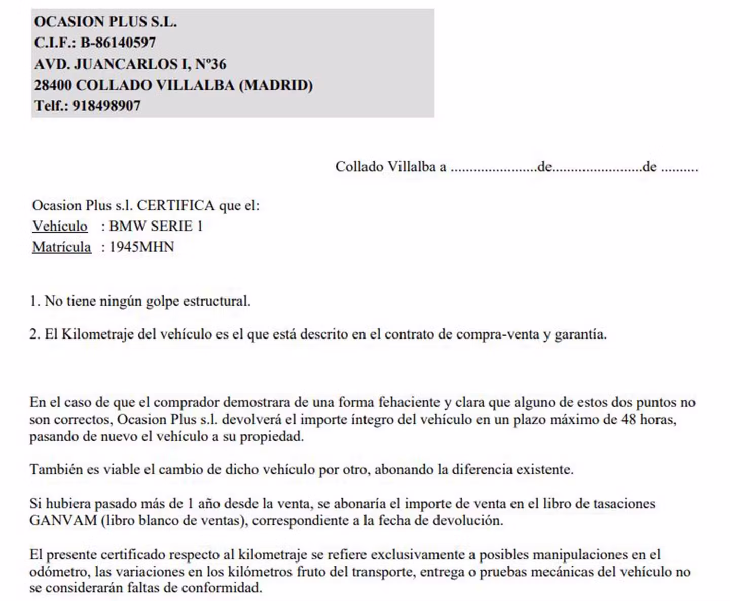 Certificado