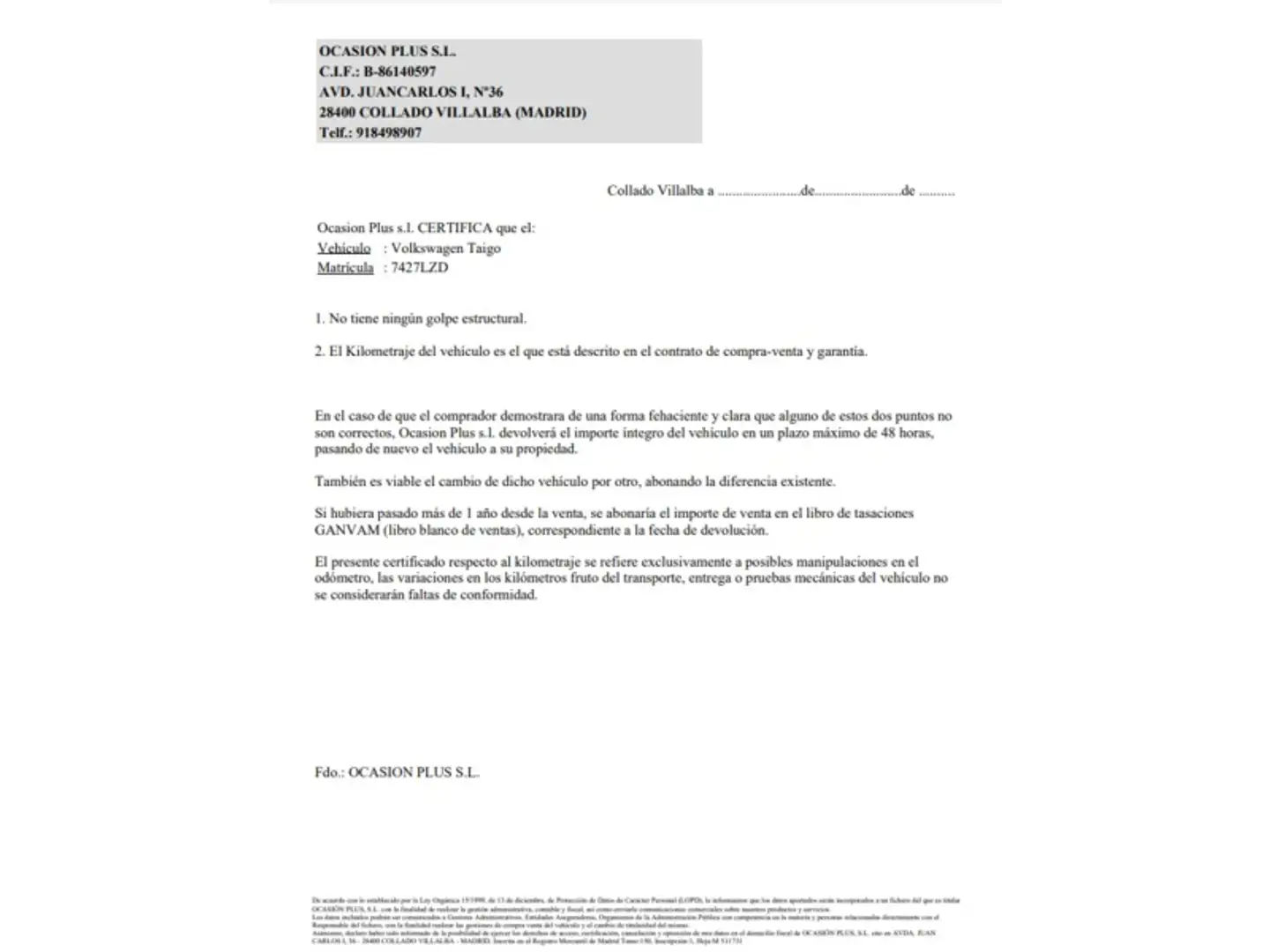 Certificado