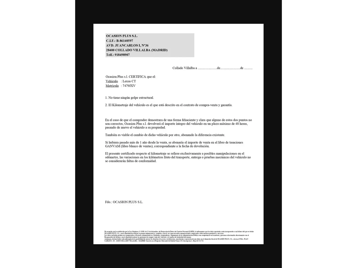 Certificado