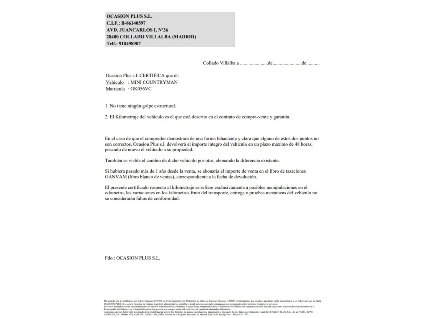 Certificado