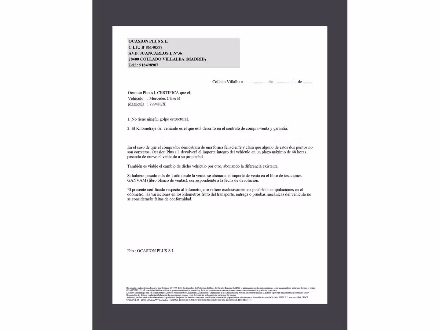 Certificado
