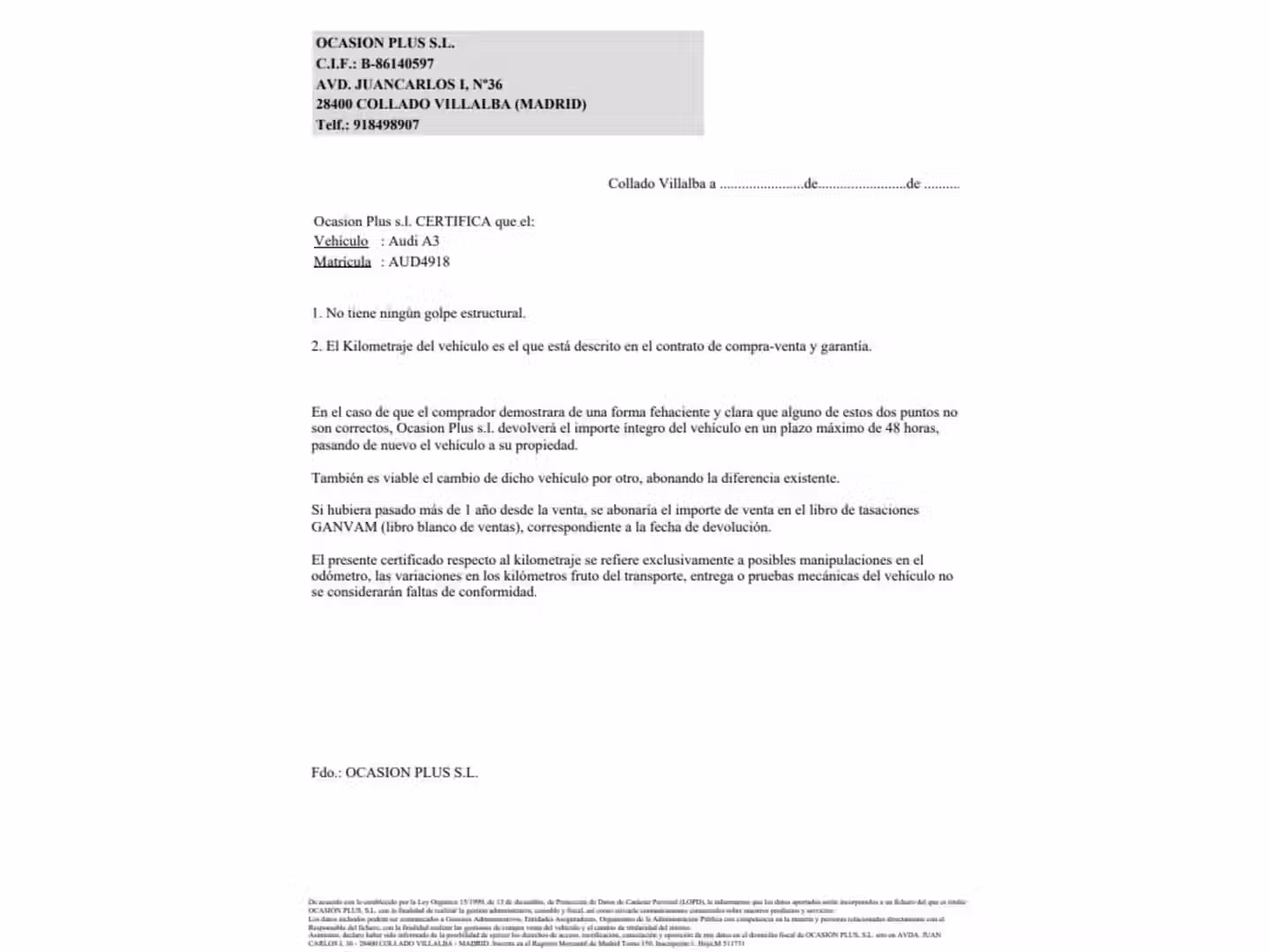 Certificado
