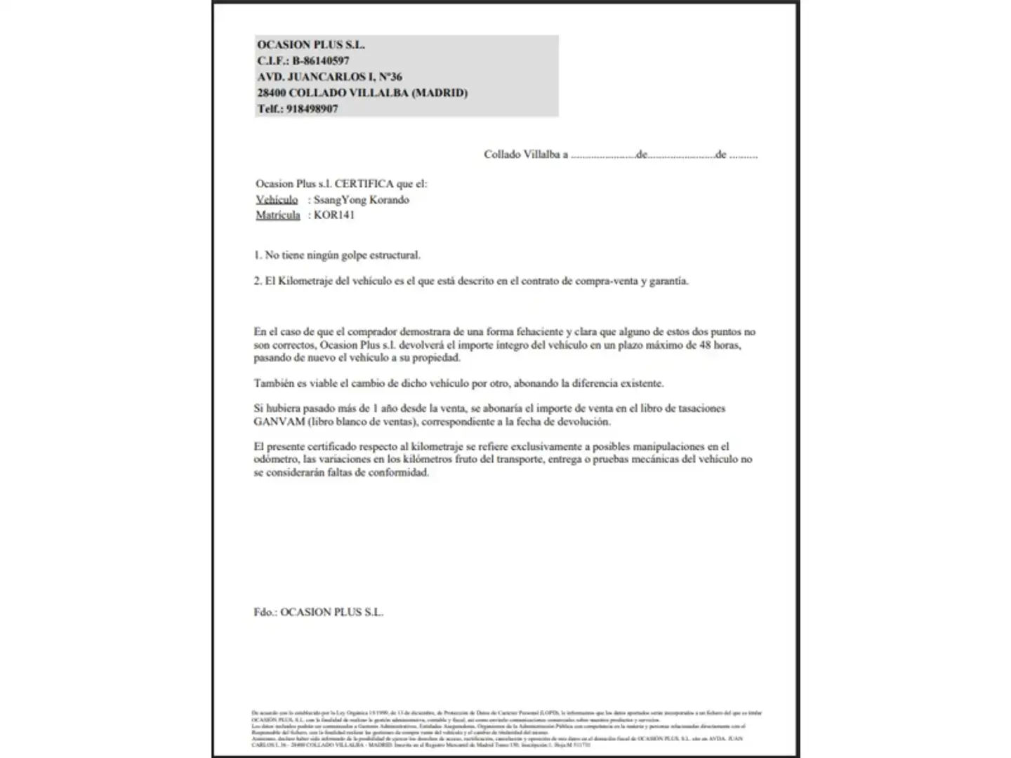 Certificado