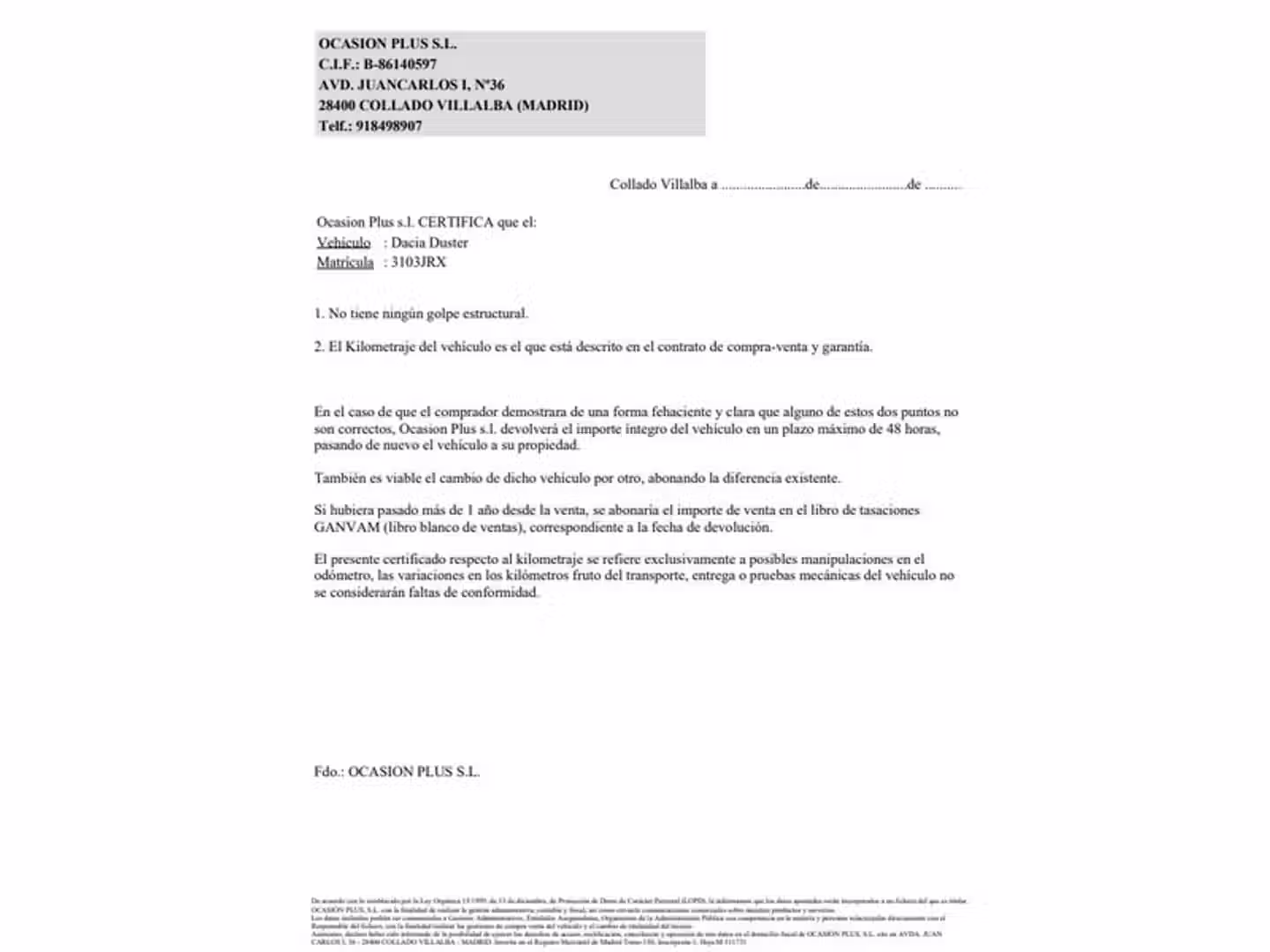 Certificado