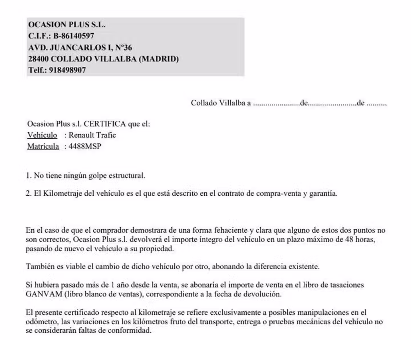 Certificado