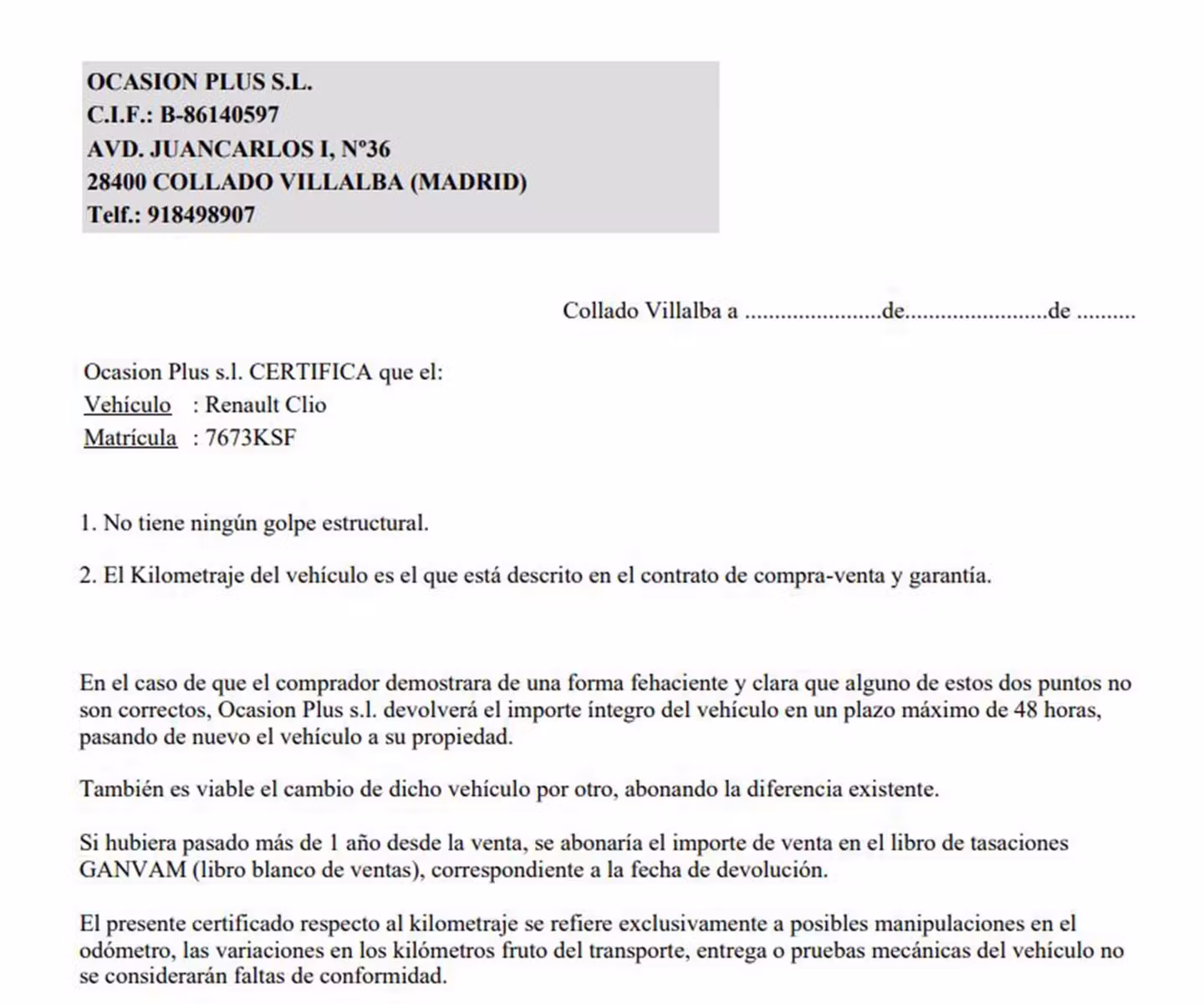 Certificado
